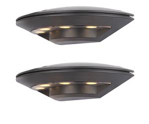 2x appliques extérieures LED balcon ALU lumières de terrasse anthracite