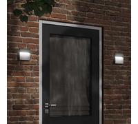 2x Appliques Murales LED d'Extérieur Noir Carré Eclairage Luminaire vidaXL