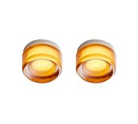 2X Appliques Murales LED pour Chambre à Coucher, Chevet, Intérieur et Extérieur, Applique Ronde à LED, Luminaires de Fond, Lumière Acrylique, C