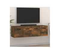 Vidaxl Armoires Murales 2pcs Chêne Fumé 80x35x36,5cm Bois D'ingénierie Multicolore