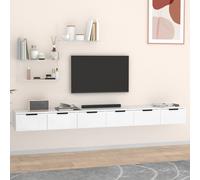 2x Armoires Murales Blanc 102x30x20 cm Bois d'Ingénierie Suspendues vidaXL