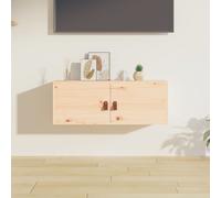 2x Armoires Murales Blanc 80x30x30 cm Bois de Pin Massif Suspendues vidaXL