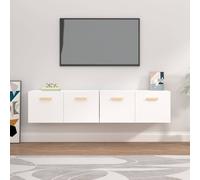 2x Armoires Murales Blanc 80x35x36,5 cm Bois d'Ingénierie Suspendues vidaXL