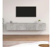 2x Armoires Murales Blanc 80x35x36,5 cm Bois d'Ingénierie Suspendues vidaXL