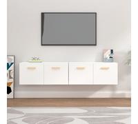 2x Armoires Murales Blanc 80x35x36,5 cm Bois d'Ingénierie Suspendues vidaXL