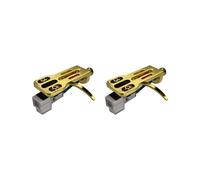 2X AT3600L Kit de Connexion de TêTe de Lecture de Stylet de Cartouche MagnéTique Mobile pour Phonographe de Platine Vinyle LP, Or