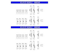 2x ATE 03.0137-9345.2 Kit D'Accessoires Mâchoires de Frein Arrière pour Toyota