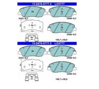 2x ATE 13.0470-5777.2 Jeu De Plaques De Frein À Disque Avant Pour KIA Hyundai