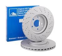 2x ATE 24.0128-0177.1 Disque de frein Avant 330,0mm