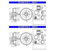 ATE 24.0220-3721.2 Tambour de frein pour DACIA,RENAULT