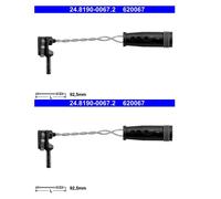 2x ATE 24.8190-0067.2 Contact D'Usure Indicateur Porter Freins pour Mercedes