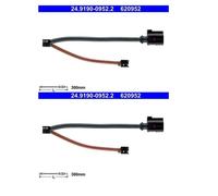 2x ATE 24.8190-0952.2 Contact D'Usure des Plaquettes Avant pour Porsche 911