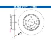 2X ATE Disque De Frein Arrière Pour Mazda CX-30 DM 3 Berline BP BP