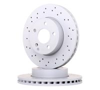 2x ATE Disque de frein Avant convient pour MERCEDES-BENZ Classe C Berline (W204)