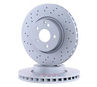 2x ATE Disque de frein Avant convient pour MERCEDES-BENZ Classe C Berline (W204)