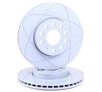 2x ATE PowerDisc Disque de frein Avant pour VW Golf VI 3/5 portes (5K1) 288mm