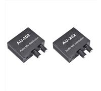 2X AU-202 Mixeur stéréo 2 entrées 2 sorties, distributeur audio pour casque, amplificateur de puissance externe, contrôle du volume indépendant