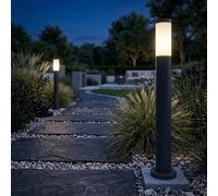 2x Außenstehlampe Jardin Borne Lumineuse Lampadaire Extérieur Anthracite H 80cm