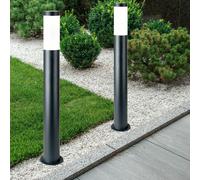 2x Außenstehlampe Jardin Borne Lumineuse Lampadaire Extérieur Anthracite H 80cm