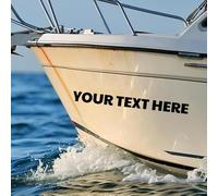 2X Autocollant de Lettrage Texte Adhésif Personnalisé Stickers Personnalisable Lettre Autocollantes pour Bateaux, Jet-Ski, Voilier, Navire, Barque