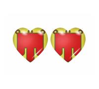 2x Autocollant Sticker Drapeau Coeur Departement Auvergne