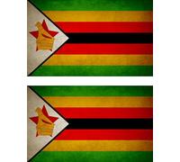 2x Autocollant Sticker Drapeau Vintage Vieilli Ad Andorre Andorra