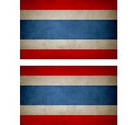 2x Autocollant Sticker Drapeau Vintage Vieilli T Thailande