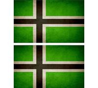 2x Autocollant Sticker Drapeau Vintage Vieilli Vinland Viking Rune Odin