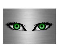 2x autocollant sticker voiture moto œil yeux casque scooter quad monster monstre