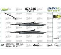 VALEO Silencio Essuie-glace - VM218 - Kit de Balais d'Essuie-glace Conventionnels 700 mm / 650 mm Aérodynamisme Optimal avec Spoiler - Avant - Lot de 2 Balais - 574285