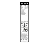 Bosch Balais d'Essuie-Glace Plats Aerotwin Retrofit AR608S, Longueur: 600mm/475mm - 1 Paire de Balais avant