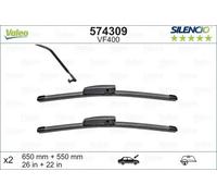 Valeo Balai d'essuie-glace Silencio Xtrm VF400 650/550 mm Avant 2 pièces