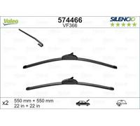 2x Balai d'essuie-glace avant plat 574466 VALEO pour RENAULT LAND ROVER