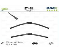 2x Balai d'essuie-glace avant plat 574481 VALEO pour MERCEDES-BENZ BMW