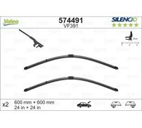 2x Balai d'essuie-glace avant plat 574491 VALEO pour MERCEDES-BENZ CLS CLASSE C