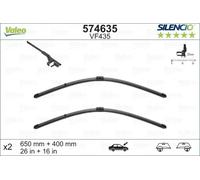 2x Balai d'essuie-glace avant plat 574635 VALEO pour PEUGEOT 207 207 CC 207 SW