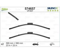 2x Balai d'essuie-glace avant plat 574657 VALEO pour SAAB 9-5 9-5 Break