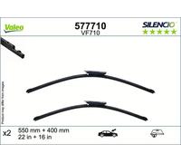2x Balai d'essuie-glace avant plat 577710 VALEO