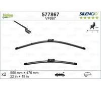 2x Balai d'essuie-glace avant plat 577867 VALEO pour MERCEDES-BENZ JEEP