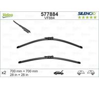 2x Balai d'essuie-glace avant plat 577884 VALEO pour FORD FORD USA