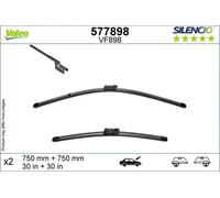 Valeo Balai d'essuie-glace avant plat 577898 pour VW Cupra, ID.3 – Lot de 2