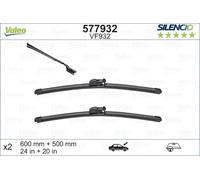 Balai d'essuie-glace VALEO Silencio Xtrm VF932, 600/500mm, Avant, 2 Pièce