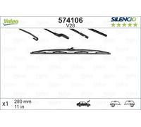 2x Balai d'essuie-glace conventionnel 574106 VALEO pour VW RENAULT CITROËN FIAT