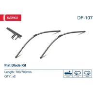 2x Balai d'essuie-glace plat DF-107 DENSO pour FORD SEAT VW