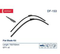 2x Balai d'essuie-glace plat DF-153 DENSO pour FORD GALAXY III S-MAX