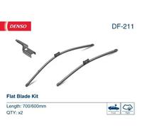 2x Balai d'essuie-glace plat DF-211 DENSO