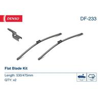 2x Balai d'essuie-glace plat DF-233 DENSO pour SEAT VW