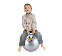 2x ballons rebondissants Skippy avec poignée, gris, 150 kg, PVC sans phtalates