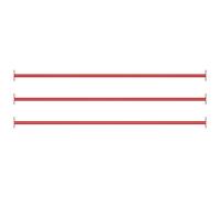 vidaXL Barres fixes d'exercice 3 pièces 125 cm Acier Rouge