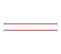 2x Barres Fixes d'Exercice 125 cm Acier Rouge Retournement Gymnastique vidaXL